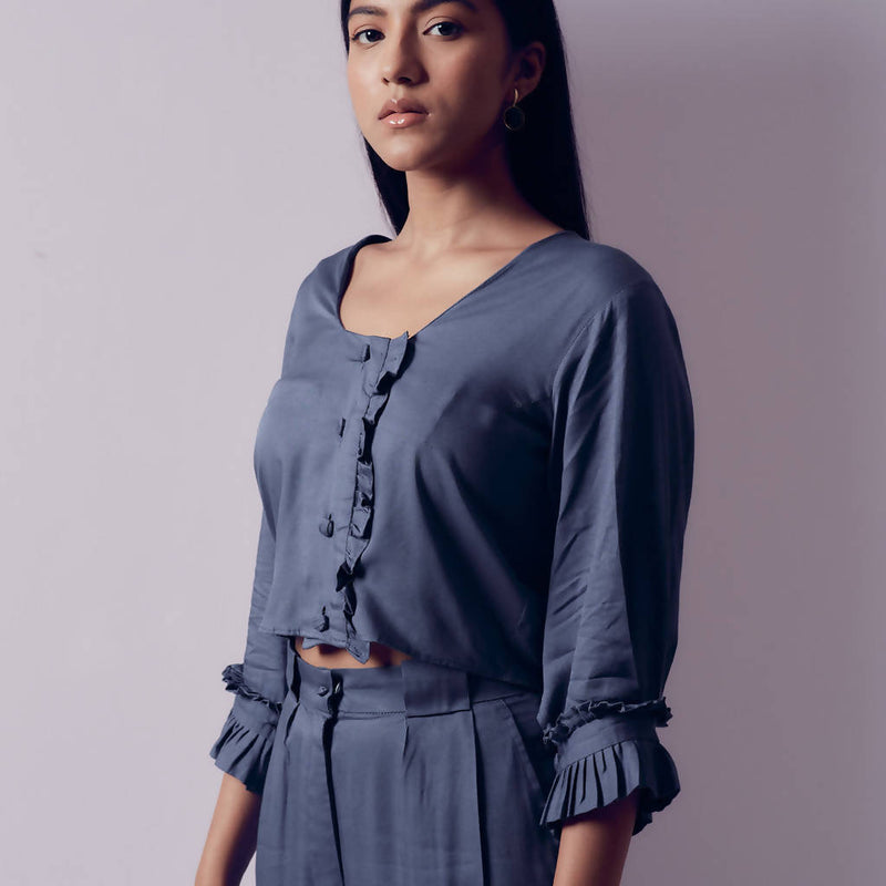 Handloom Tencel Twill Shirt | Blue Lagoon