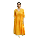 Mulmul Cotton Kurta For Women | Summer Wear For Women | Yellow