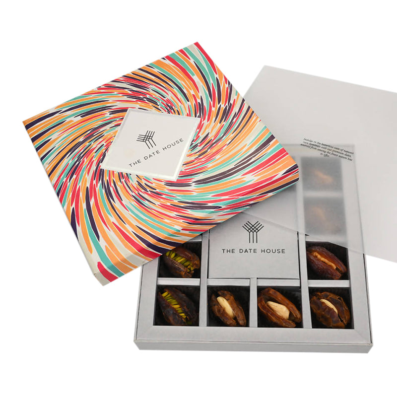 Festive Gifts | Dry Fruit Gift Box | Handmade Nutty Premium Dry Fruit Filled Dates |12 Pcs