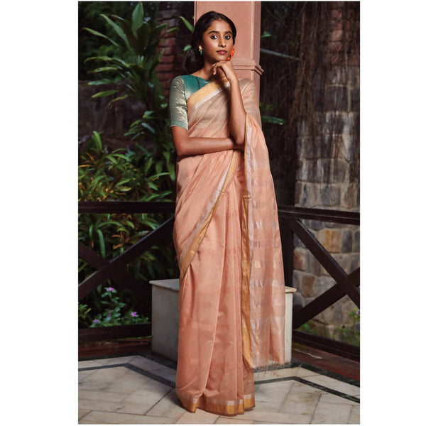 Maheshwari Silk  Saree | Pink