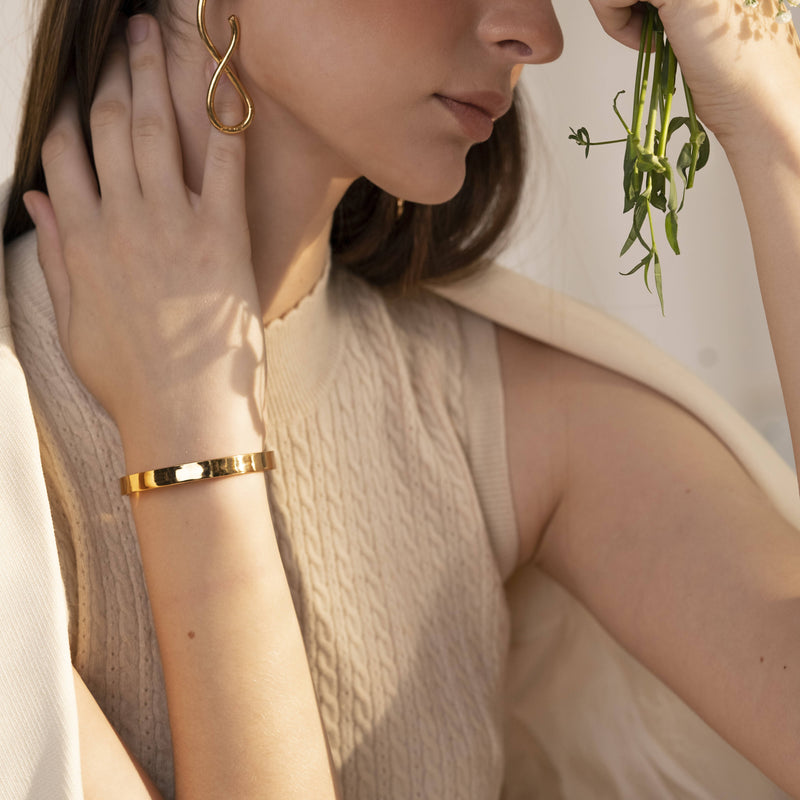 Brass Jewellery | Gold Plated Bracelet | Adjustable.