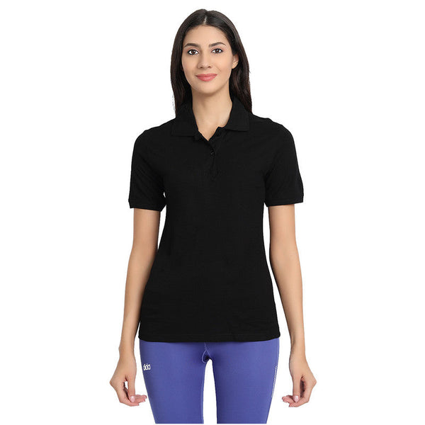 Bamboo Fabric Polo T-Shirt | Black