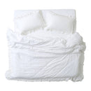 Organic Cotton Duvet Cover Set with Frill Details | White