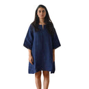 Linen Dress For Women | Kimono Sleeves | Indigo