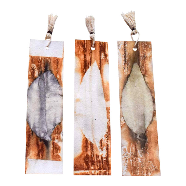 Eco Printed Bookmarks - Set of 3