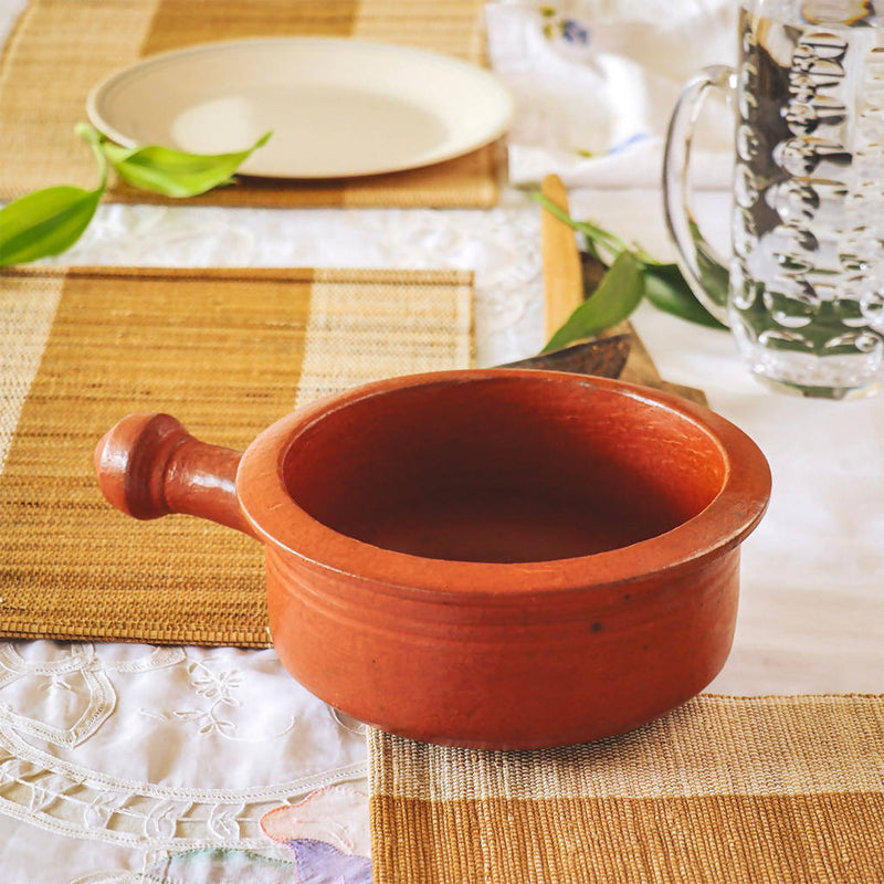 Clay Pots For Cooking | Sauce Pan | 2 Litre | 21 cm.