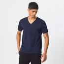 Pima Cotton T-Shirt | V-Neck | Sea Blue