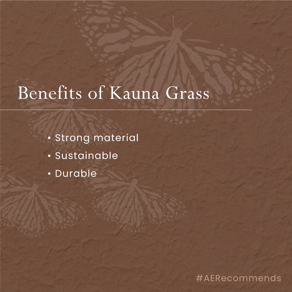 Natural Kauna Grass Handbag | Large