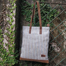 Handcrafted Weave Juco Book Bag | Blue Striped