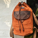 Canvas Shoulder Bag | Handcrafted Tan Jute