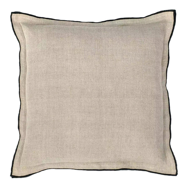 Linen Cushion Cover | Needle Work | Beige