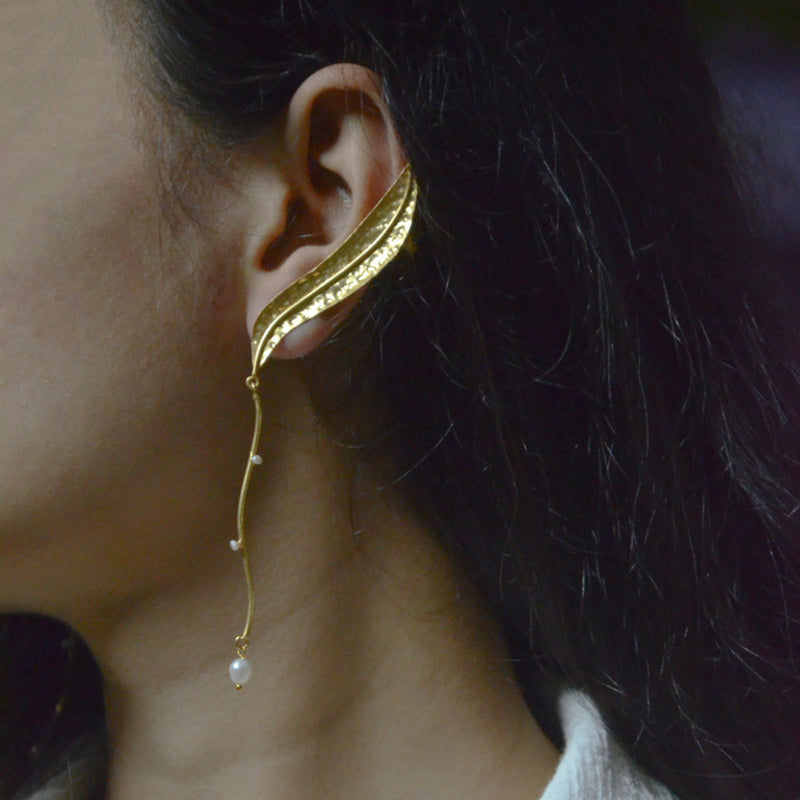 Recycled Brass Ear Cuffs | Gold Toned