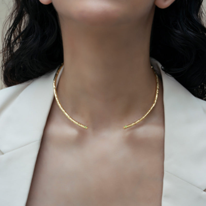 Recycled Brass Choker | Gold Toned