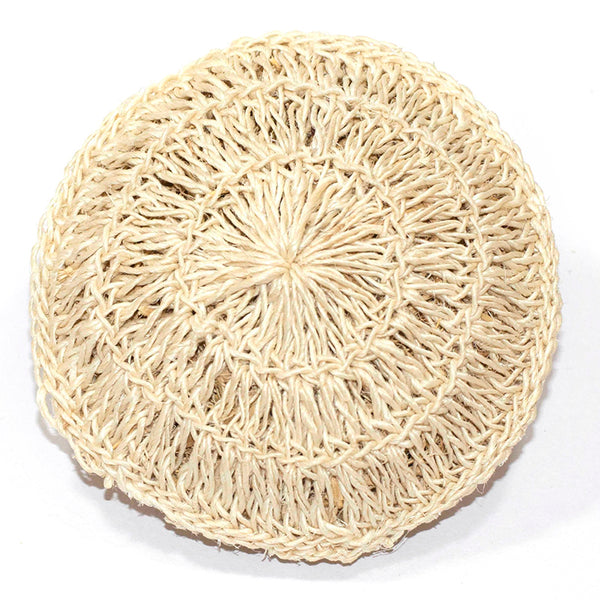 Natural Bath Scrubber | Vetiver Root & Sisal | Beige.