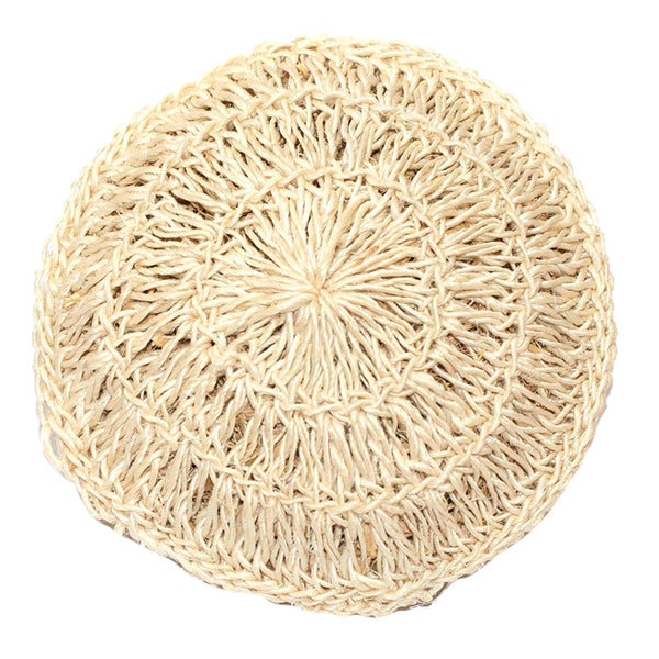 Natural Bath Scrubber | Vetiver Root & Sisal | Beige.