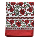 Handblock Printed |Cotton Table Cover | Maroon & Green