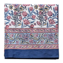 Handblock Printed | Cotton Table Cover | Blue & Beige