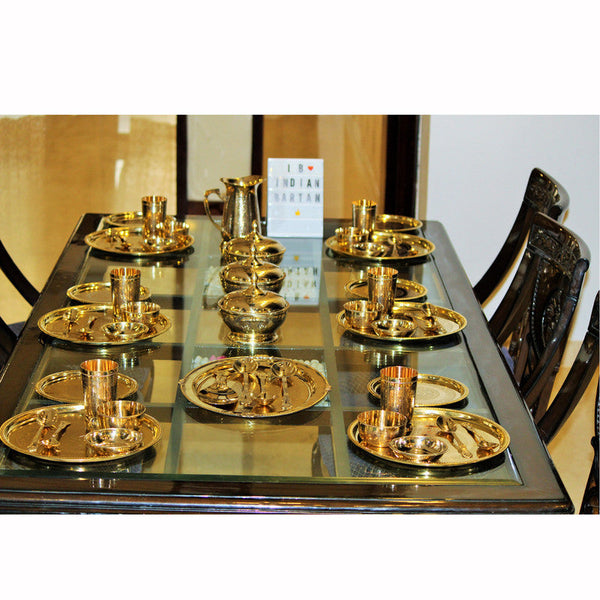 Festive Gifts | Brass Dinner Set | 51 Pieces