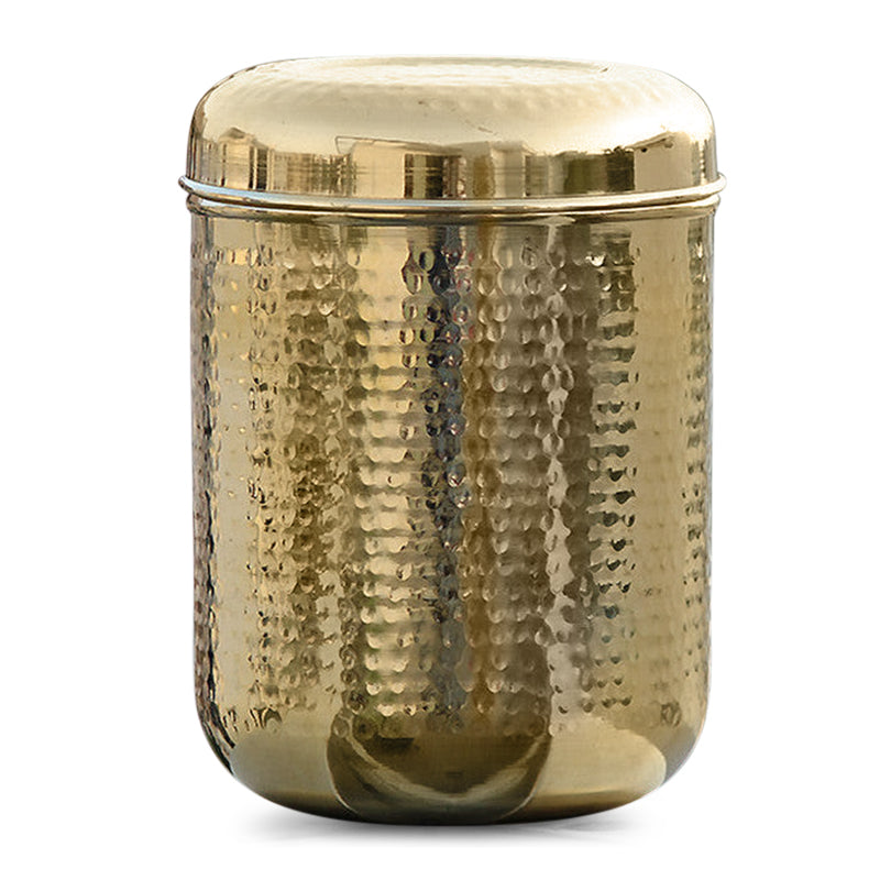 Kitchen Containers | Brass Storage Container with Lid | Gold.