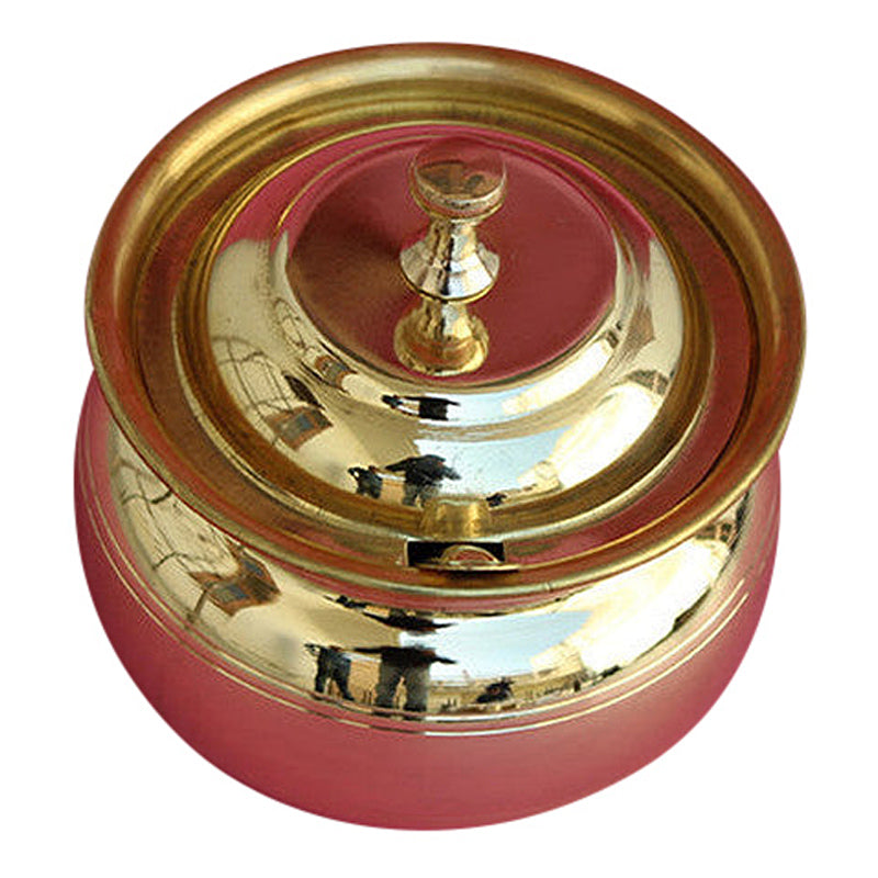 Brass Ghee Pot with Spoon | 250ml | 4 Inches.