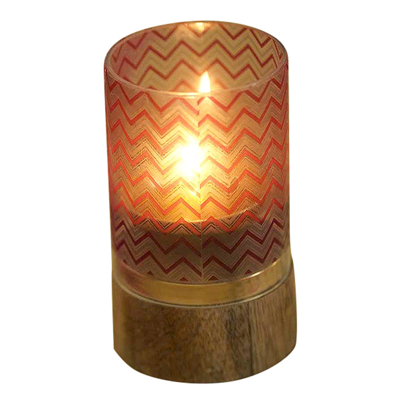 Wood & Brass Brown Akhand Diya