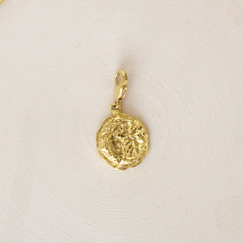 Brass Crescent Moon Charm | Gold Plated