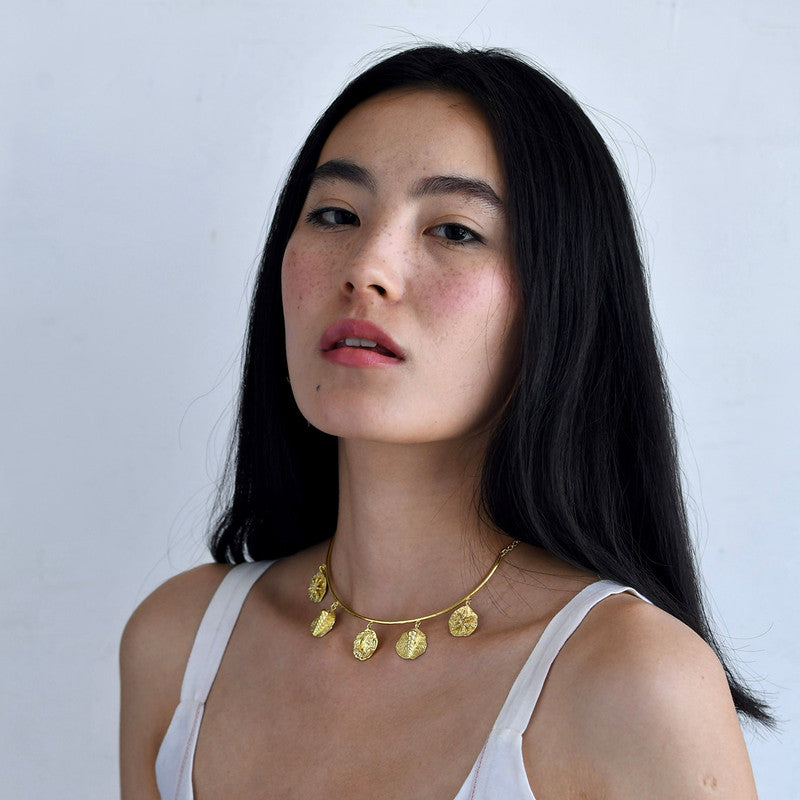 Brass Choker Necklace | Gold Plated