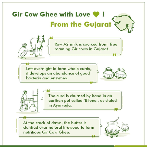 A2 Cow Ghee | Gir Bilona Ghee | 500 ml