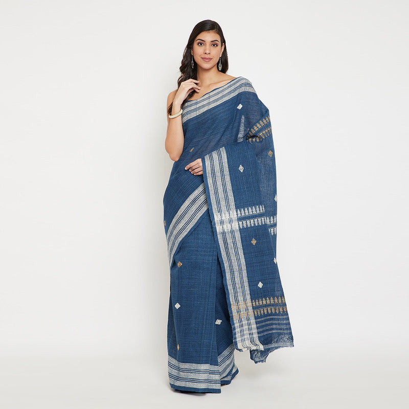 Indigo Saree | Eri Silk