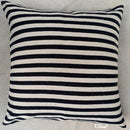 Pure Cotton Striped Cushion Cover | Black & Off-White