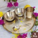 Kansa Dinner Set | Kansa Thali Set | 5 Pieces