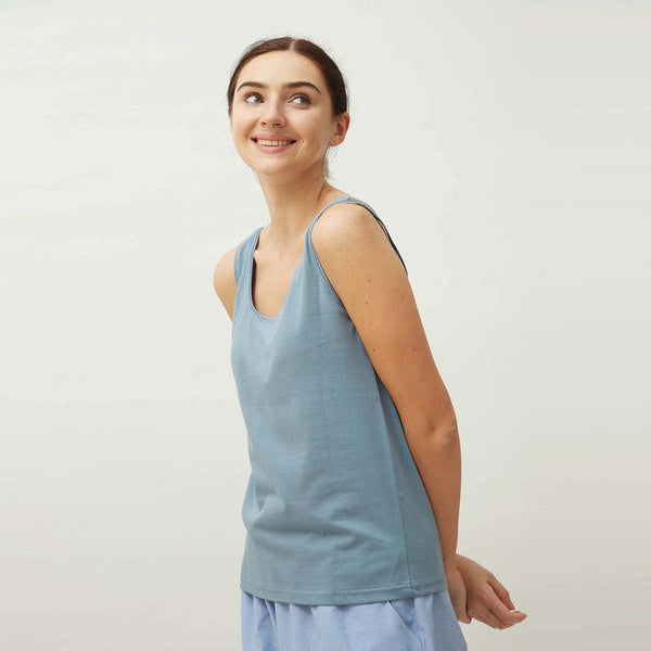 Organic Cotton Loungewear Set | Blue & White