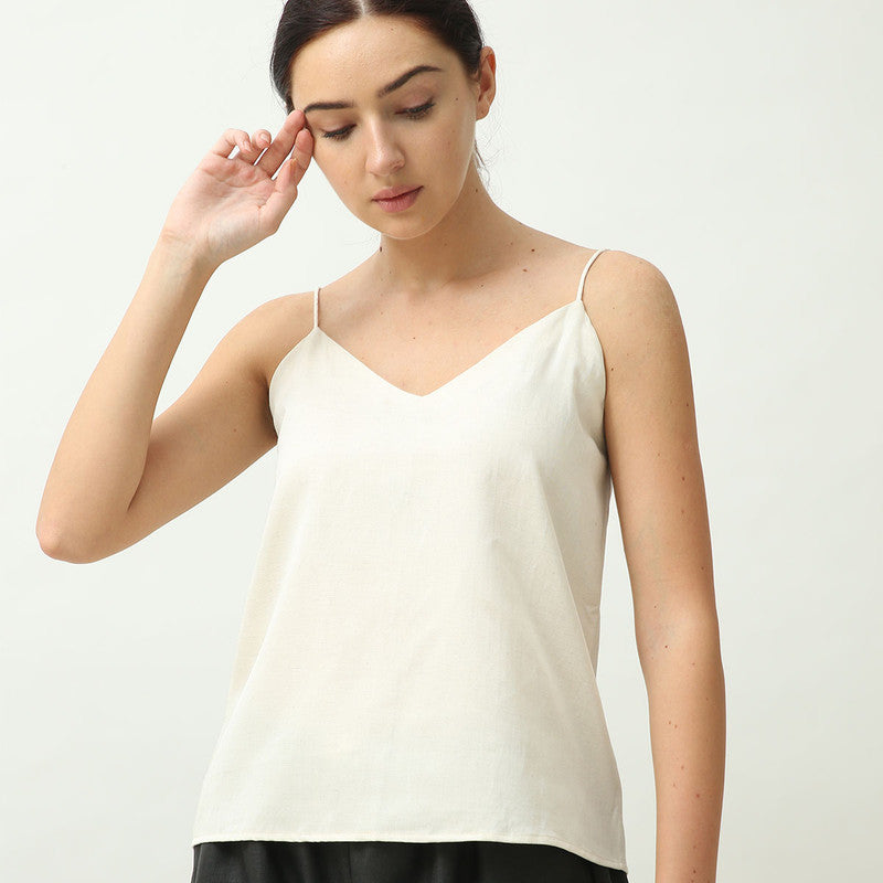 Organic Cotton Camisole Top | Off White