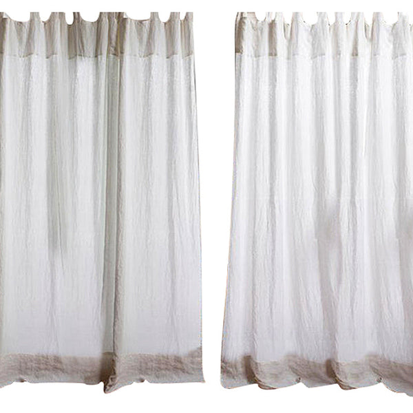 100% Linen Curtain | White