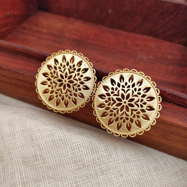 Brass Ethnic Studs | Gold Finish