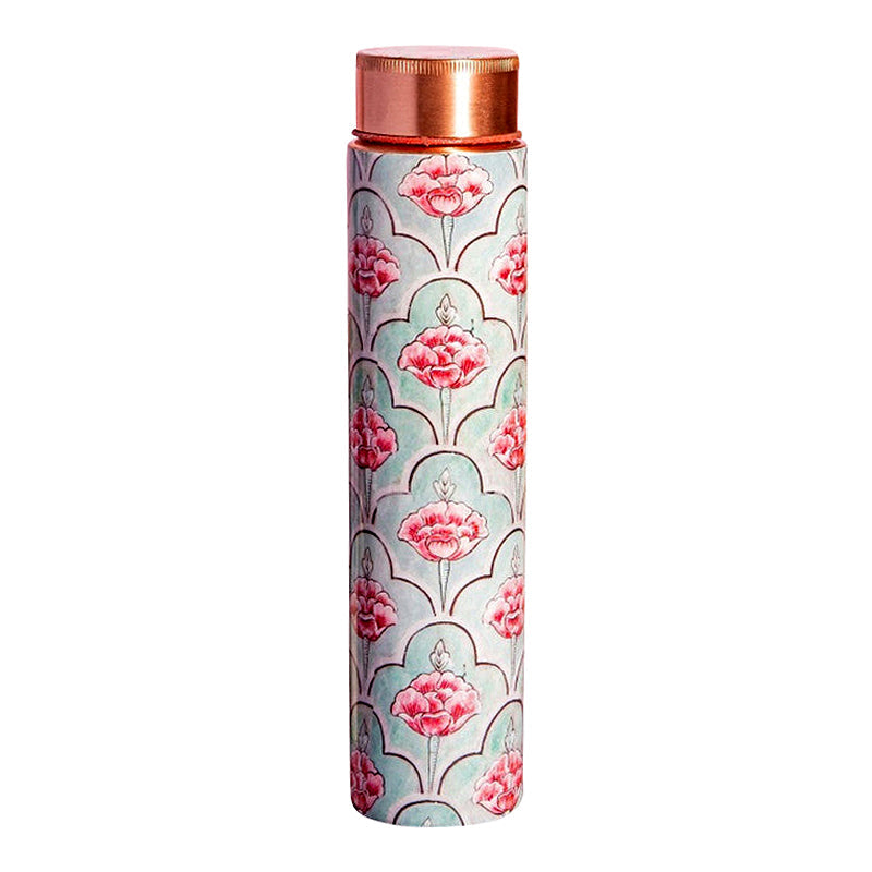 Copper Bottle | Water Bottle | Blue & Pink | 650 ml