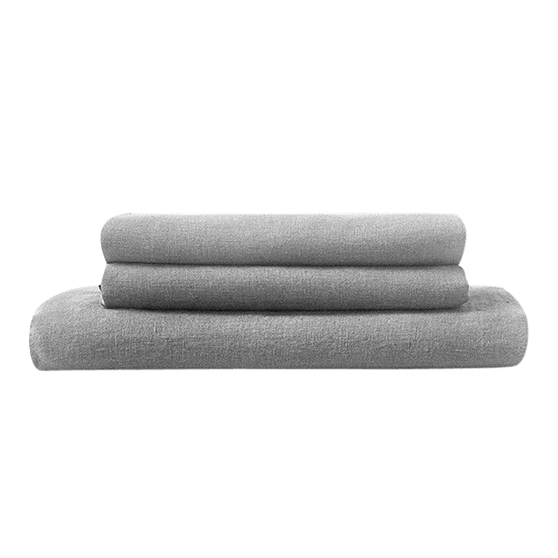 Pure Linen Bedsheet Set | Grey