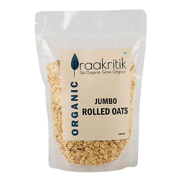 Organic Jumbo Rolled Oats | 500 g | Pack of 2.