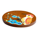 Mango Wood Hand-Painted Coasters | Set of 4 | Brown