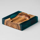 Acacia Wood Ash Tray | Blue