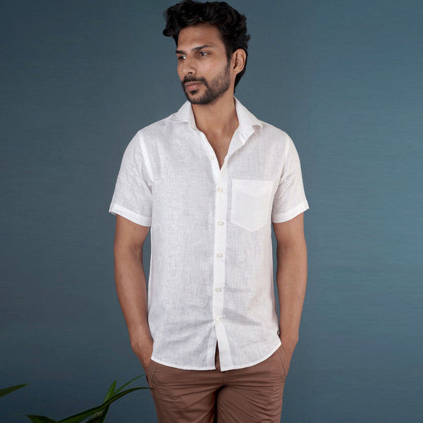 Linen Shirt for Men | White