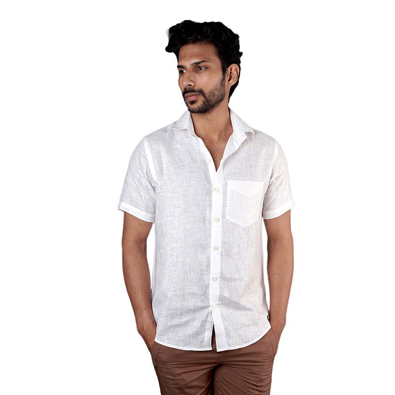 Linen Shirt for Men | White