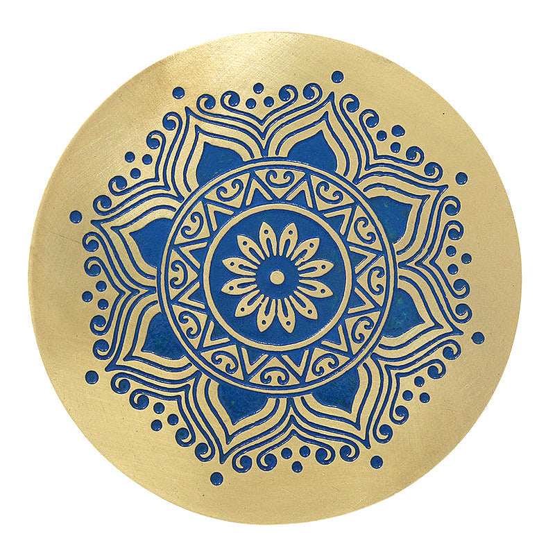 Brass Coaster | Set Of 2 | Blue