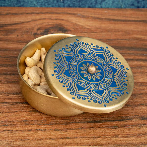 Brass Nuts Bowl | Blue