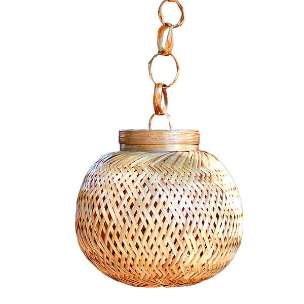 Bamboo Globe Lamp | Brown