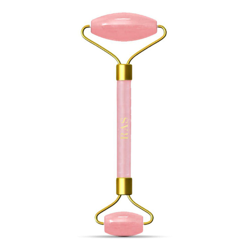 Face Massage Roller | Rose Quartz Crystal | Glowing Skin | Pink