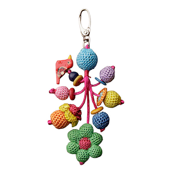 Crochet Charm Keychain | Multicolour | 13 cm