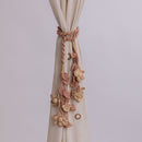 Cotton Thread Crochet Curtain Tie-Backs | Brown & Beige