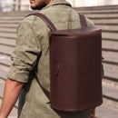 Recycled Leather Backpack | Brown