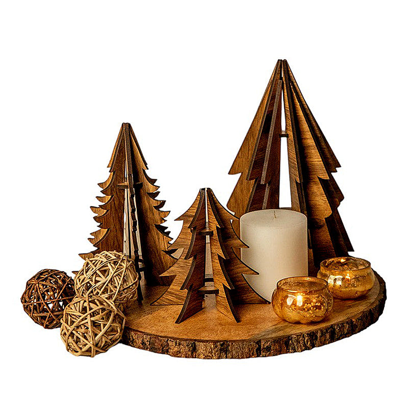 Home Decor Items | Table Decor Tree | Pine Wood | Beige & Brown